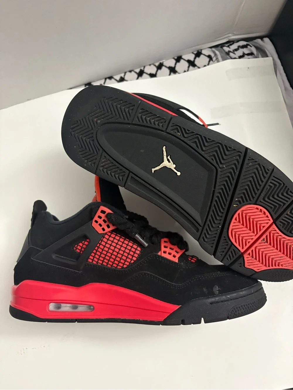 Jordan Black and Red High-Top Sneakers